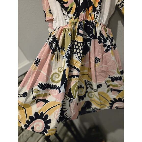 FARM Rio Women's Tropical Toucan Mini Dress Size L Multicolor Summer - Picture 3 of 9